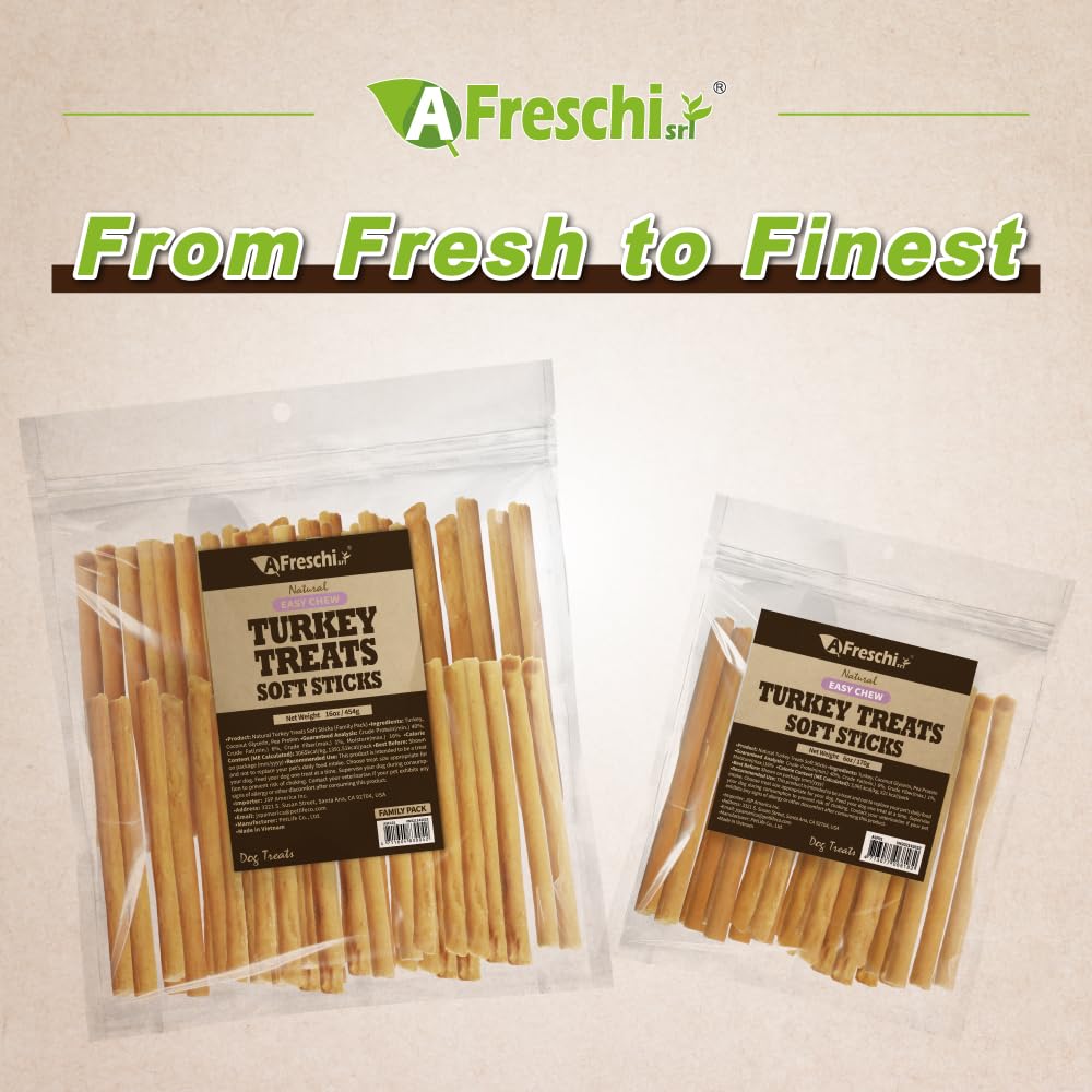 Afreschi Soft Turkey Stick natural ingredients label signals allergen-conscious choice