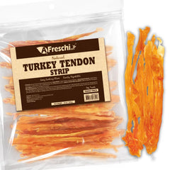 A Freschi srl turkey tendon strip long-lasting dental-friendly chew for dogs
