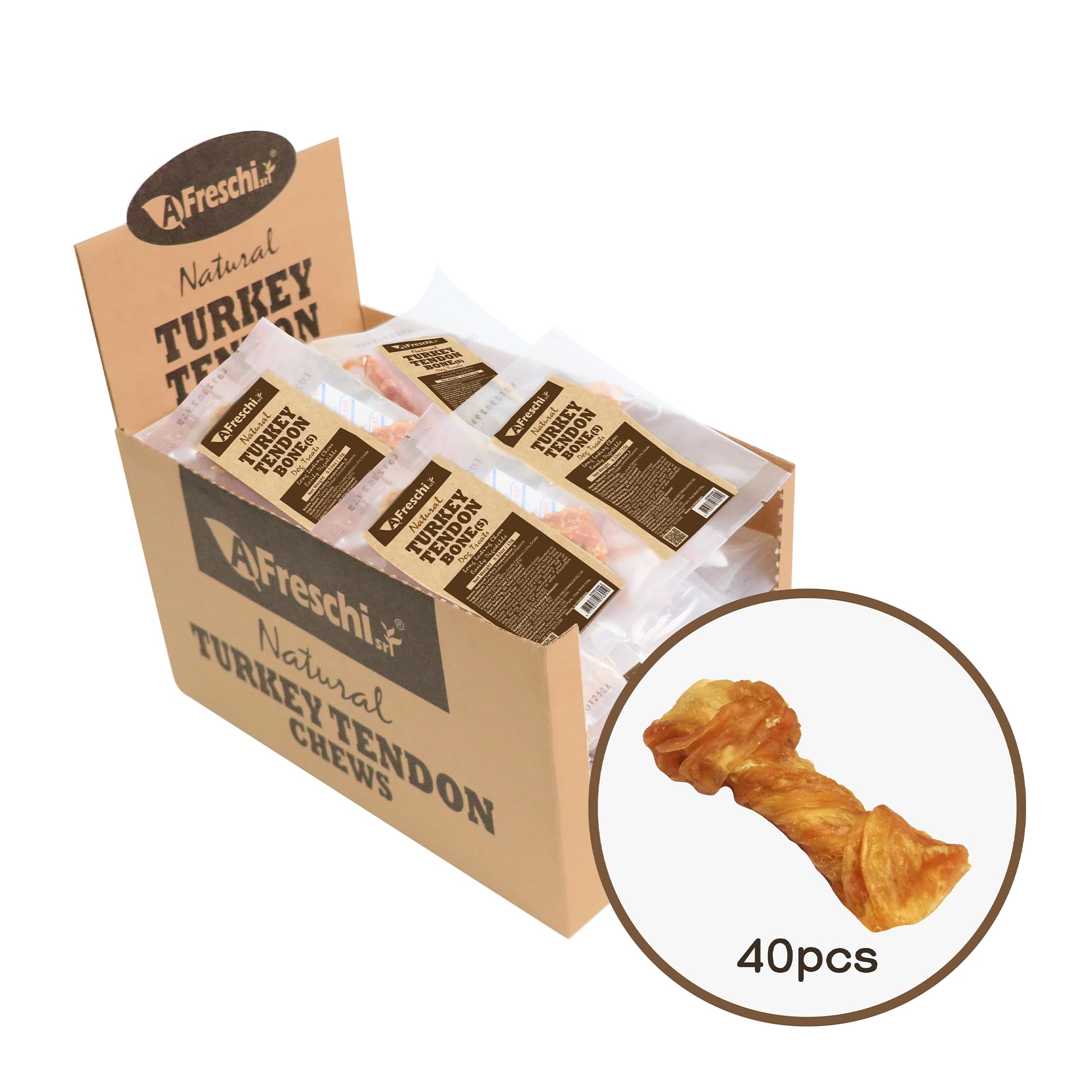 A Freschi srl turkey tendons USA-sourced box image for small breeds.