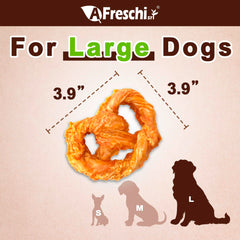 A Freschi Turkey Tendons close-up chew protein-rich dog treat