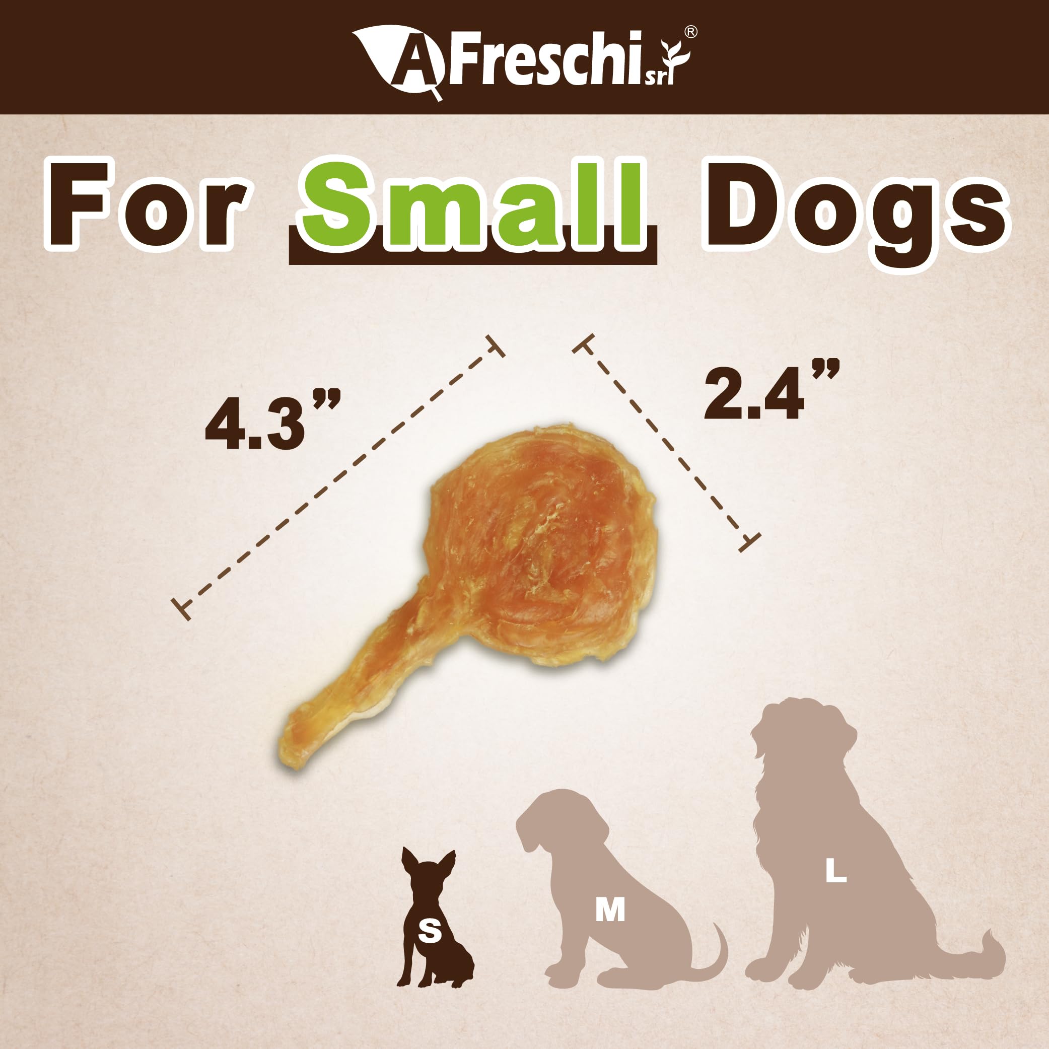 A Freschi Turkey Tendons close-up shows chewy texture and savory flavor for enrichment.