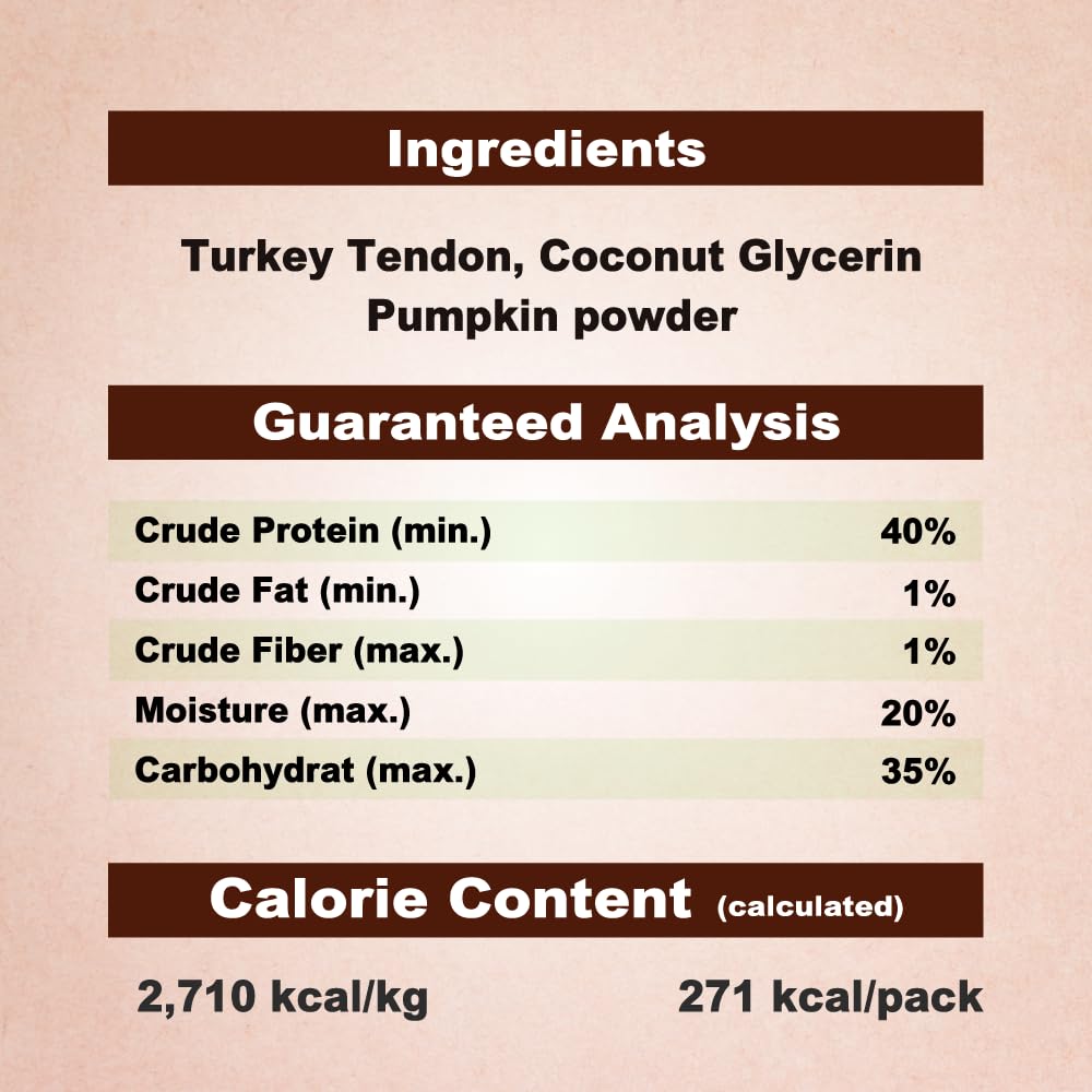 AFreschi turkey tendons gentle-digest image suggests stomach-friendly dog treats.