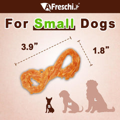 A Freschi Turkey Tendons packaging close-up showing clean ingredients and simple chewable satisfaction.