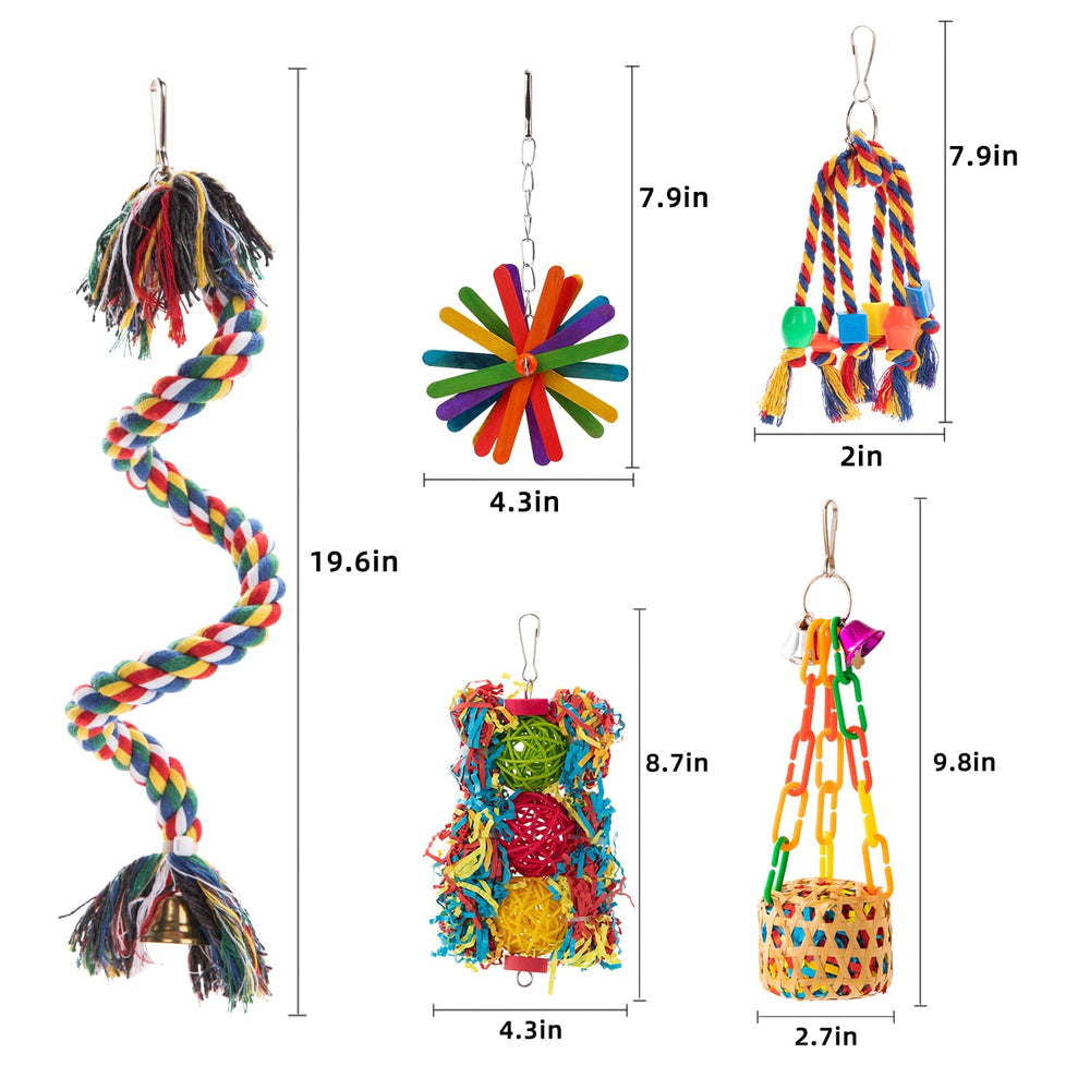 AFUOWER cage-enrichment set supports active, engaging bird time.
