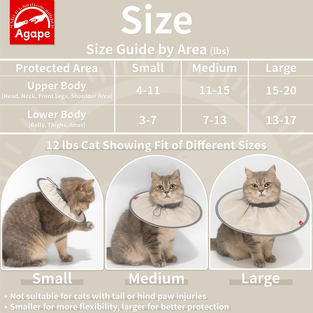 Agape cat cone water-repellent fabric cleans easily after meals and saliva.
