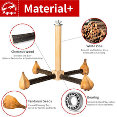 Agape flexible placement supports inside or outside cage for versatile enrichment.
