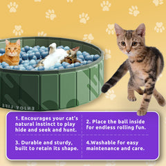 AGGER Cat Ball Pit indoor-outdoor versatility supports playtime anywhere and anytime