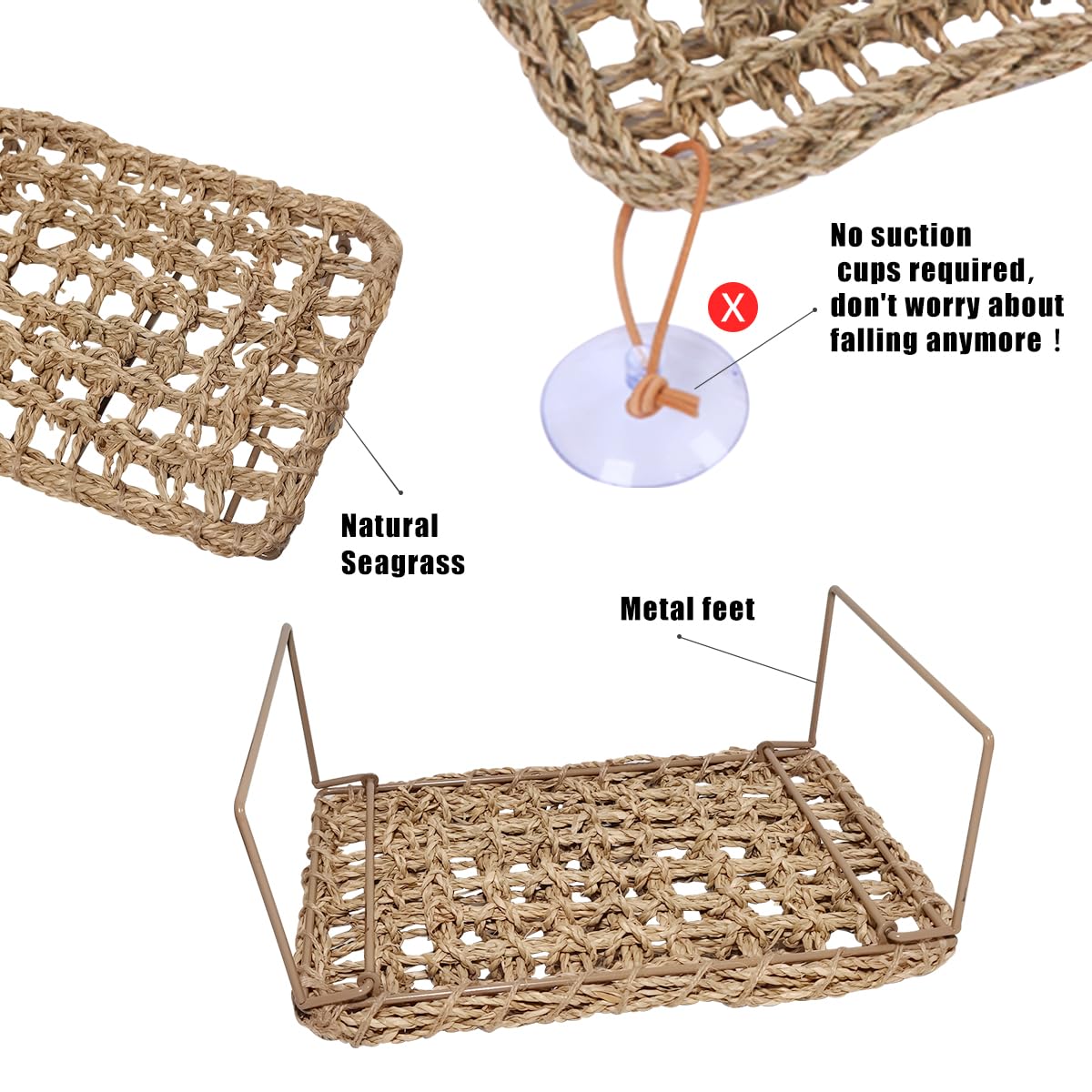AGGQQA Bearded Dragon Hammock adjustable height lets you tailor basking space.