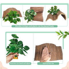 AGGQQA tortoise basking platform integrated with plants for warm exposure