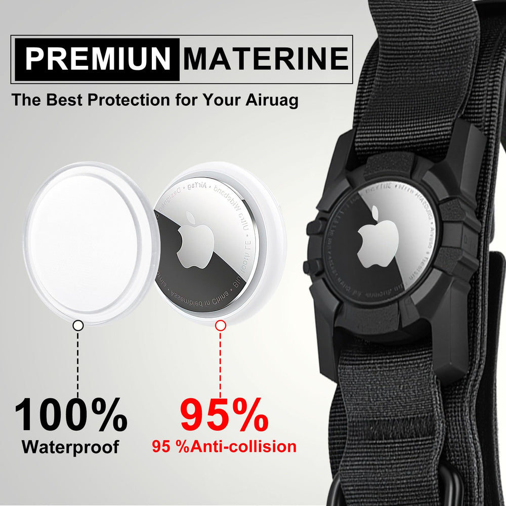 AGPETS AirTag-compatible dog collar buckle demonstrates durable integration for reliable tracking.