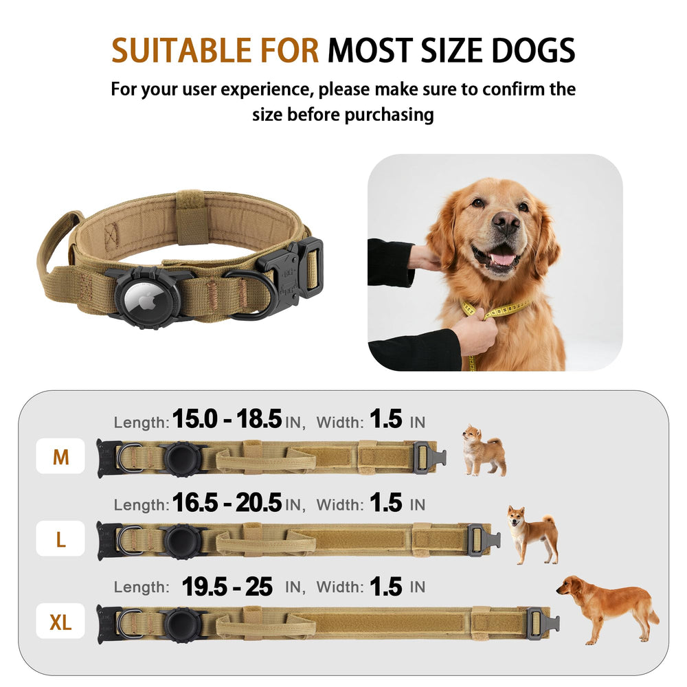AGPETS 1001D nylon-brown collar image emphasizes durability for daily wear and outdoor adventures.