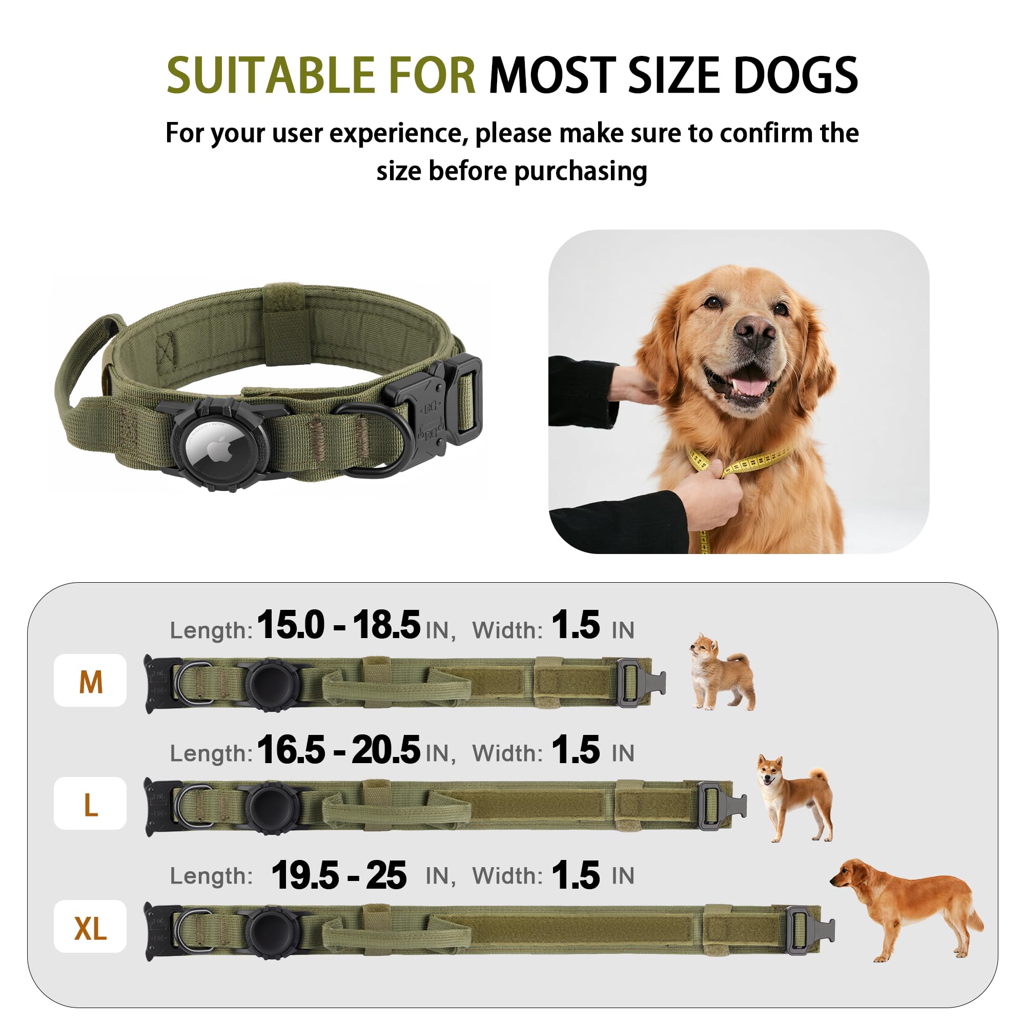 AGPETS soft padded inner in green—gentle on fur and neck comfort.