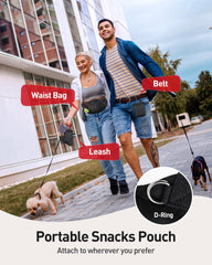 AGPTEK poop bag dispenser compartment keeps bags accessible during walks.