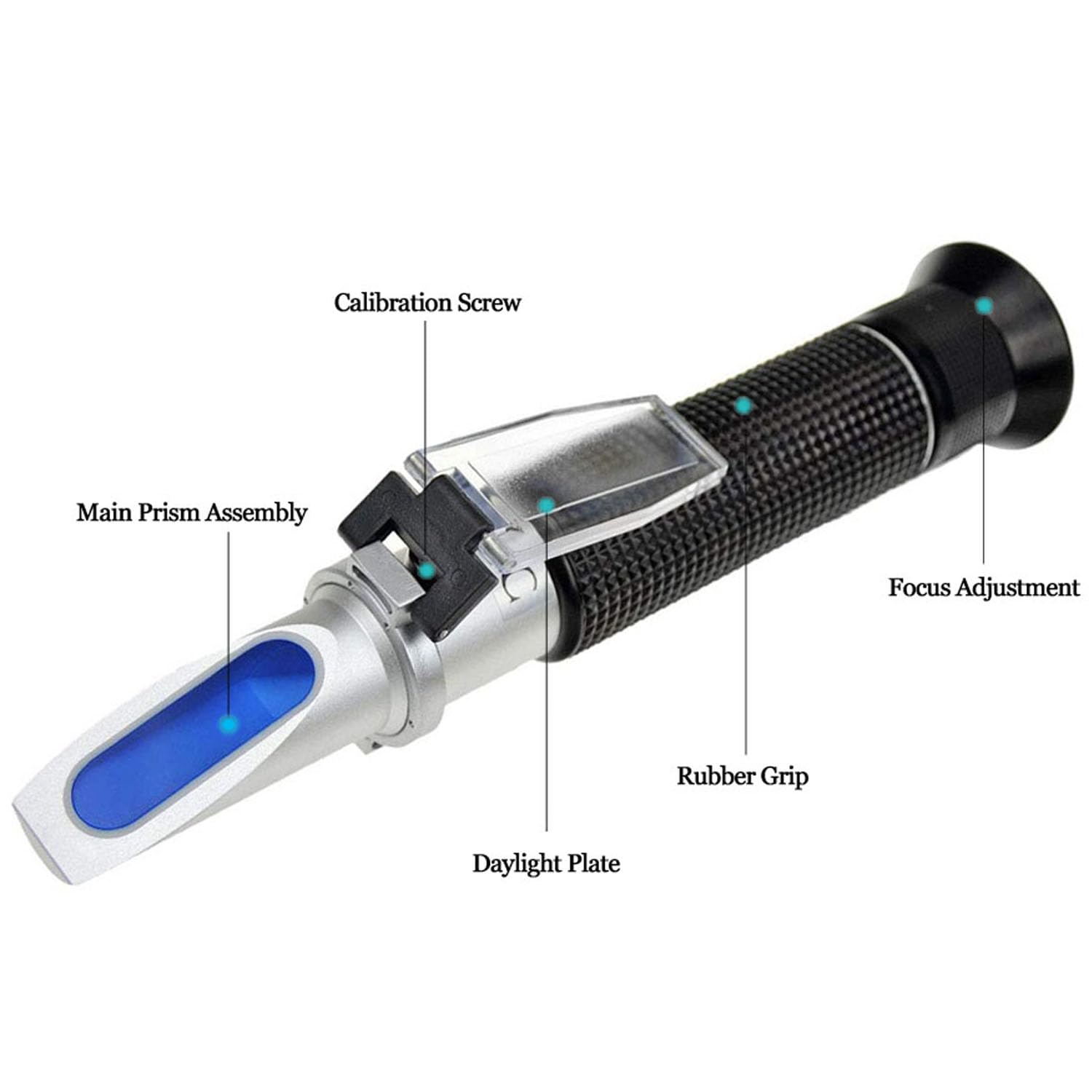 Agriculture Solutions salinity refractometer in hand for accurate seawater salinity readings.