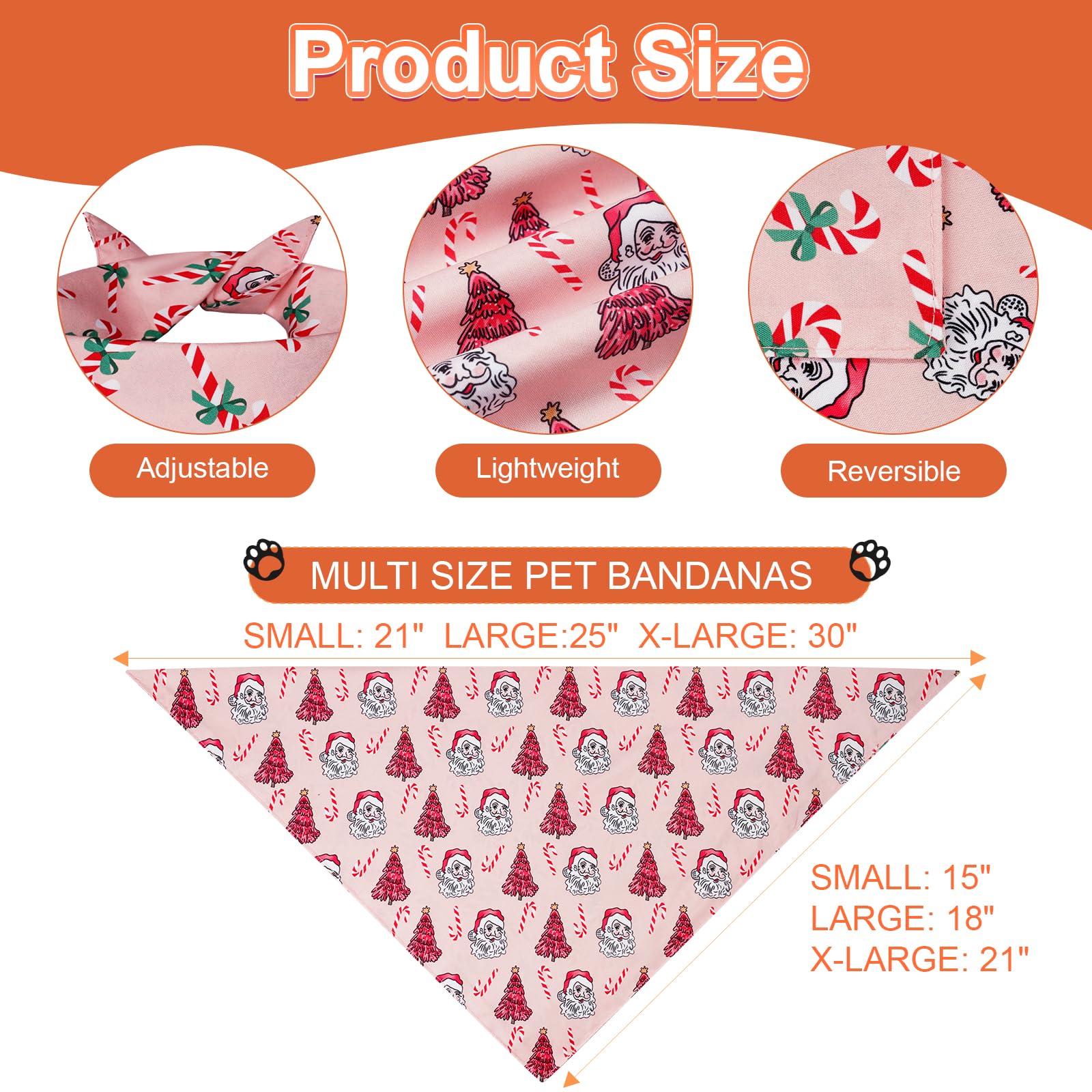 Agroon Christmas dog bandanas pattern3 adds vibrant colors for holiday outfits.
