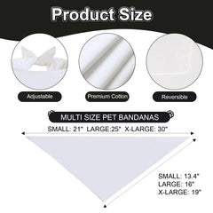 Agroon diy bandana cotton white texture, great for iron-on designs or HTV projects.