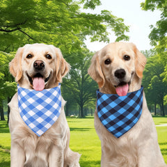 Agroon reversible triangle dog bandana shows dual color options.