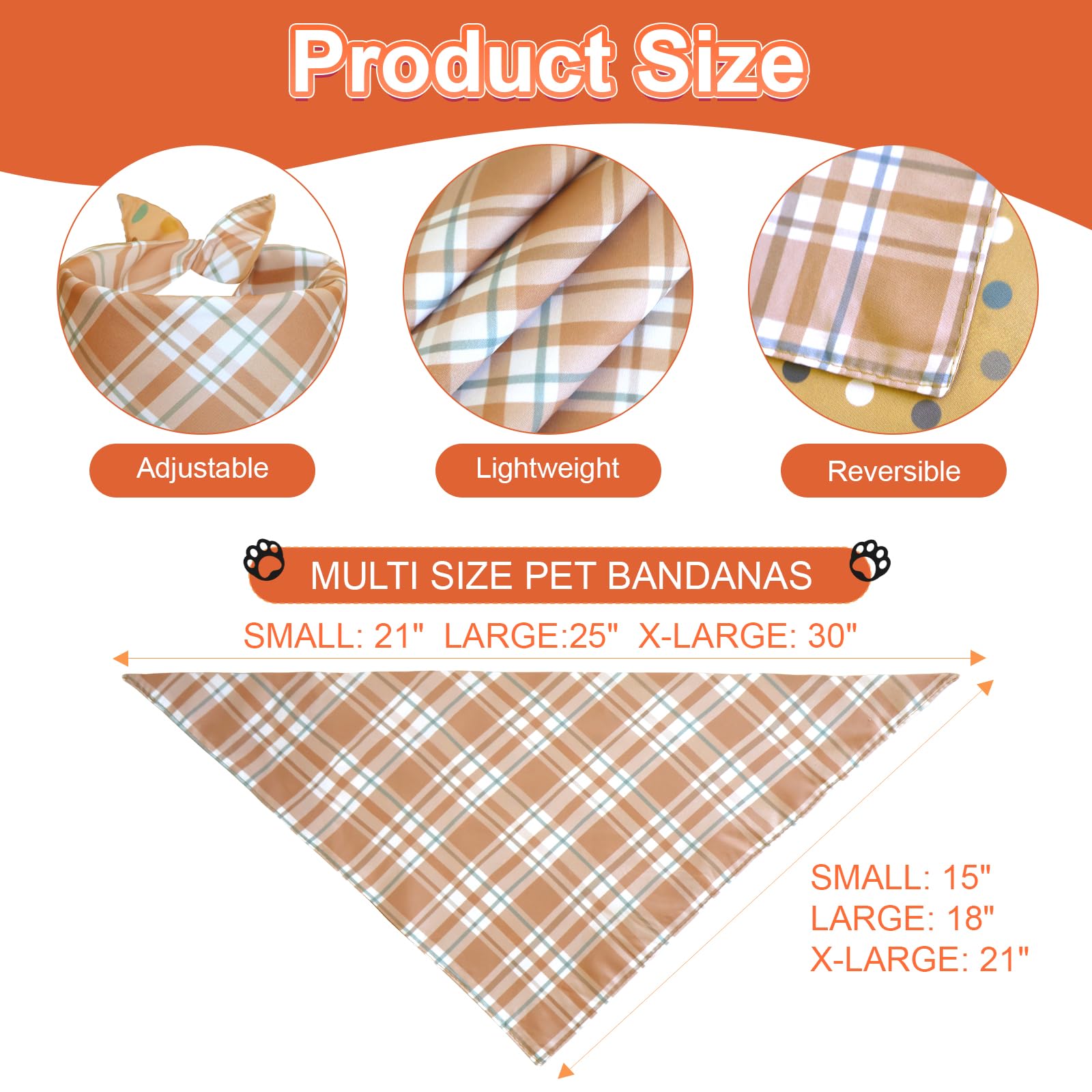 Agroon small 15x21-inch bandana fits small dogs and necks up to 14 inches.