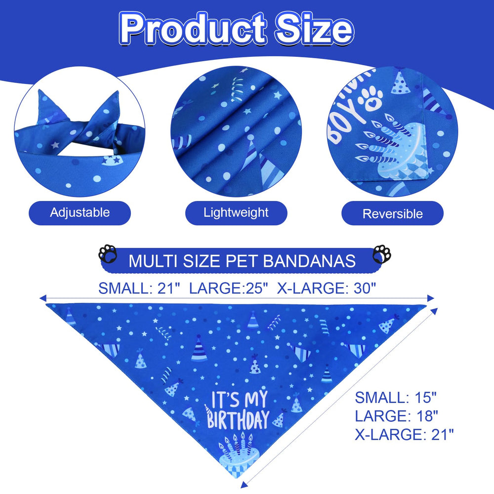 Agroon dog birthday bandana prints Birthday Boy for cute party looks