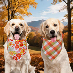 Agroon large size bandana on a dog demonstrating neck fit up to 18 inches