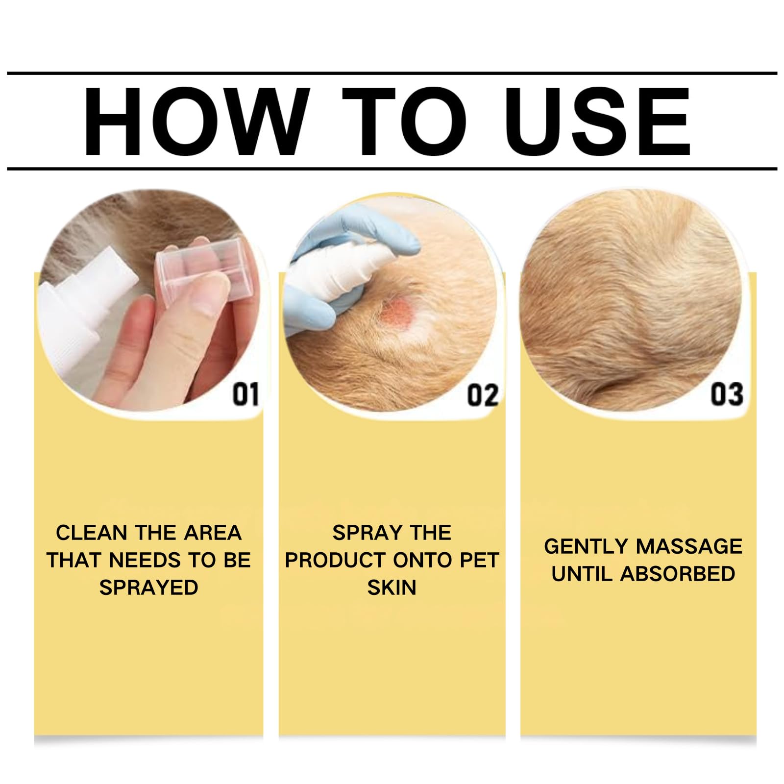 AGUPPO packaging for AGUPPO pet skin treatment spray—compact for travel and home.
