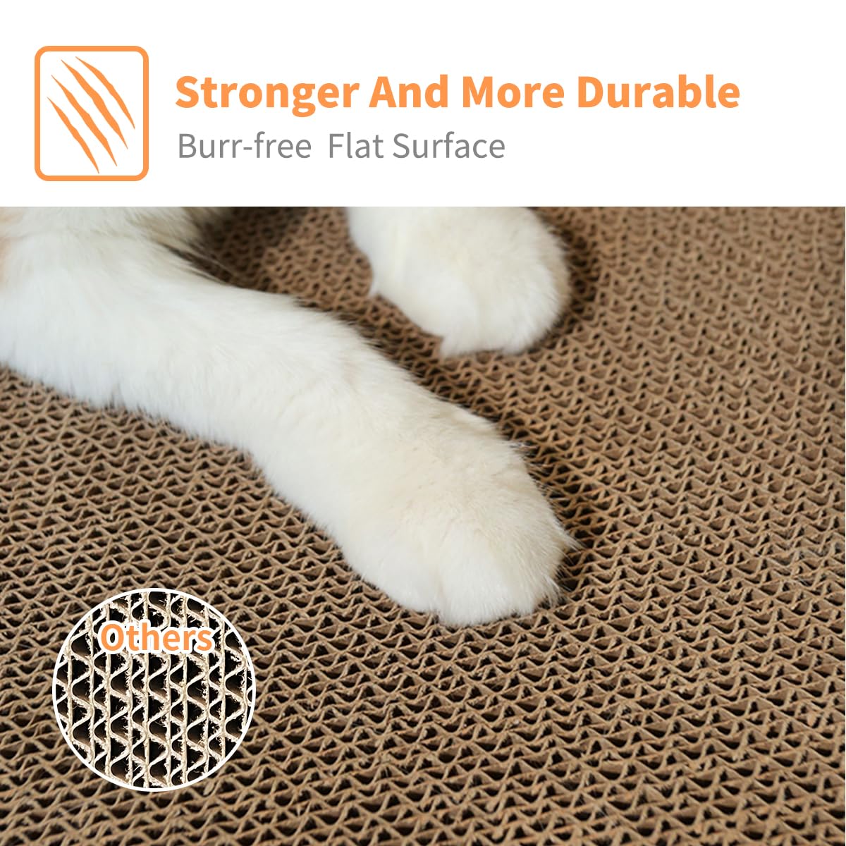 AGYM cat scratcher mounted on wall using tape for angles