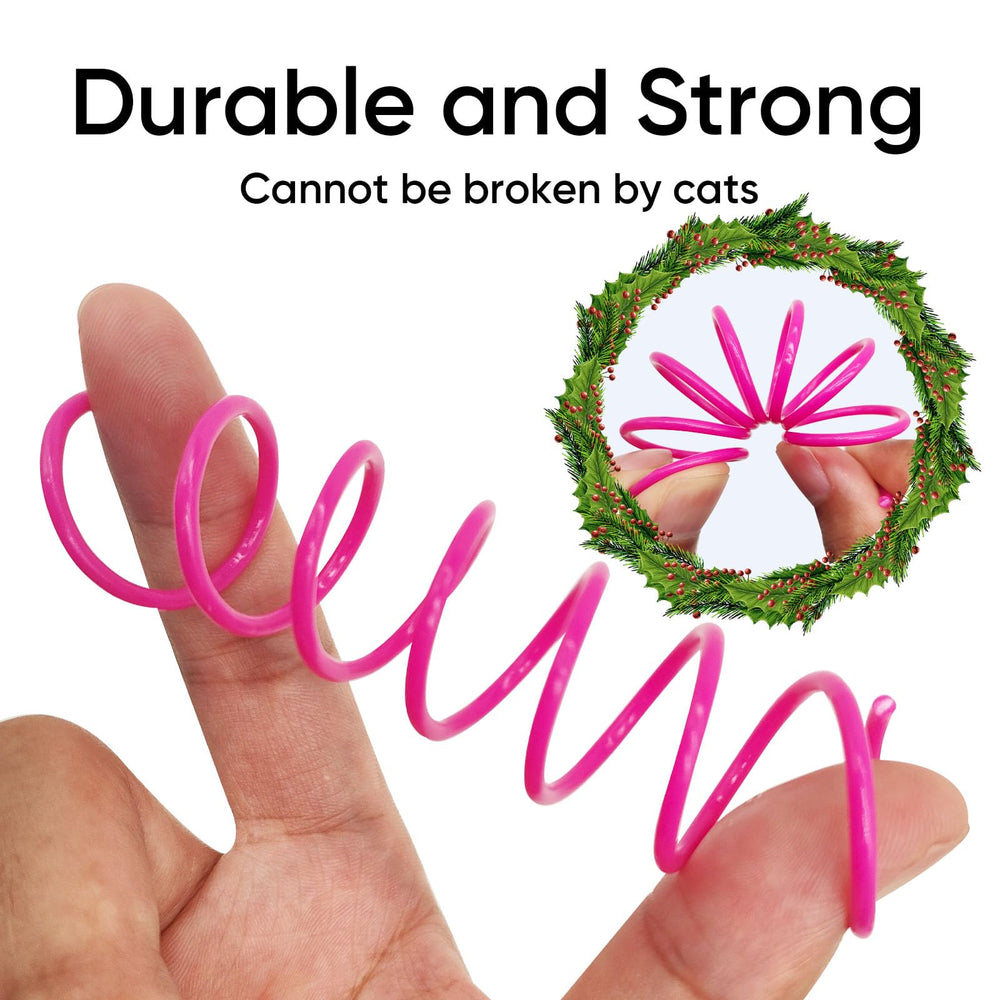AGYM cat spring toy pink bright color boosts kitten engagement