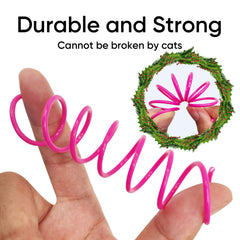 AGYM Cat Springs Toys durable material closeup: durable, non-toxic plastic springs.
