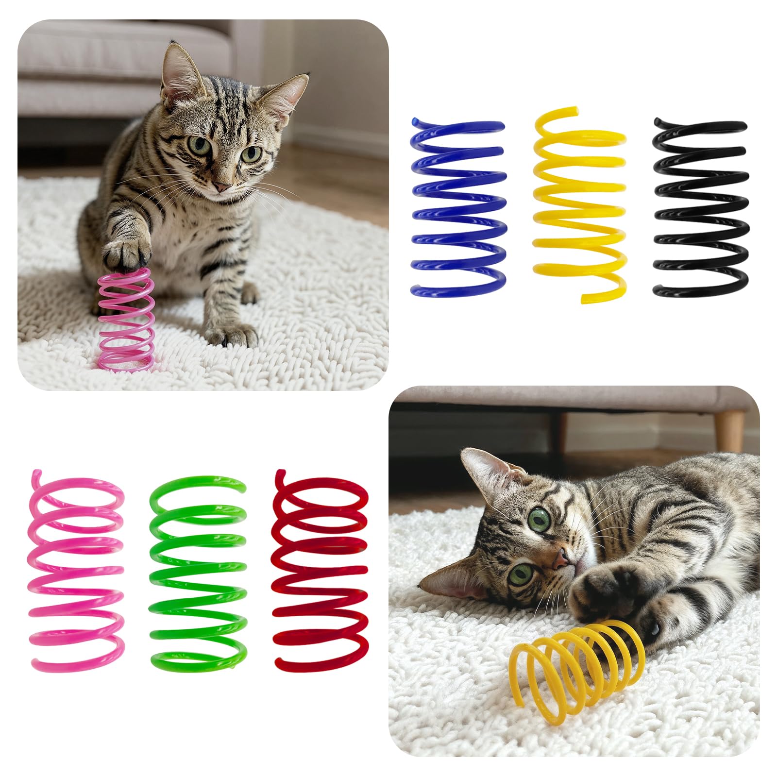 AGYM durable non-toxic spring toy for cats resists wear.