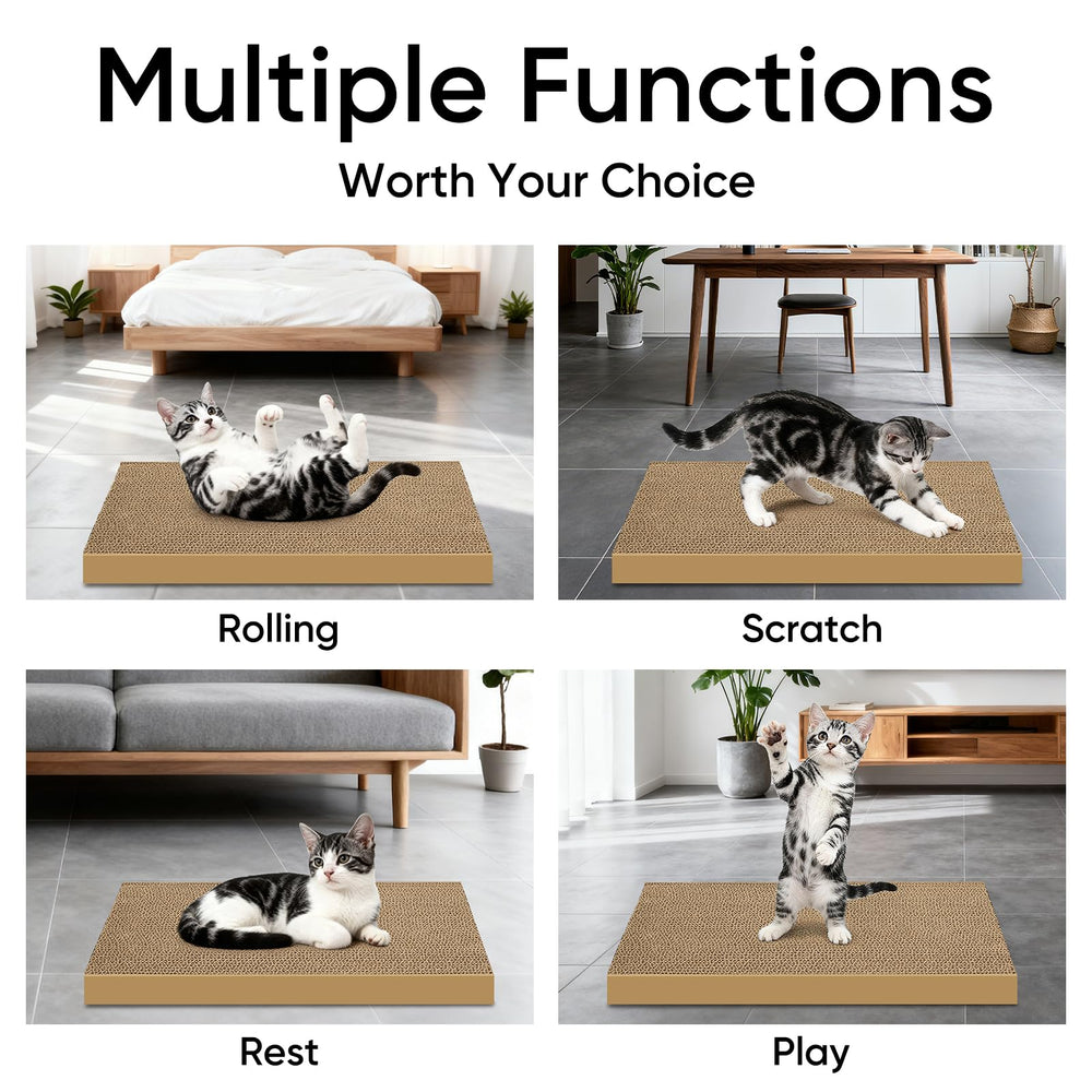 AGYM durable cardboard cat scratcher delivers long-lasting fun.