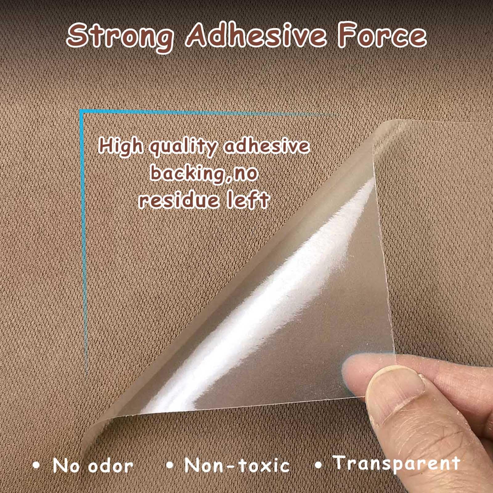 AHAILUOO fabric sofa protection close-up shows durable clear shield