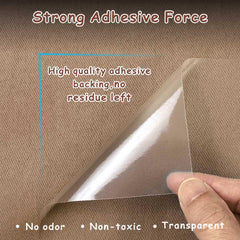 AHAILUOO fabric sofa protection close-up shows durable clear shield