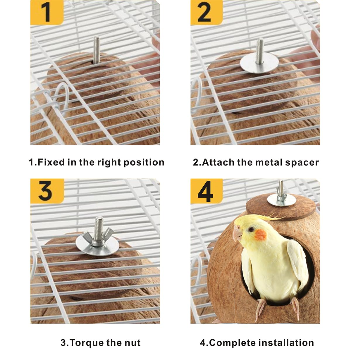AHBLQD nest with hemp rope demonstrates simple installation and hanging options.