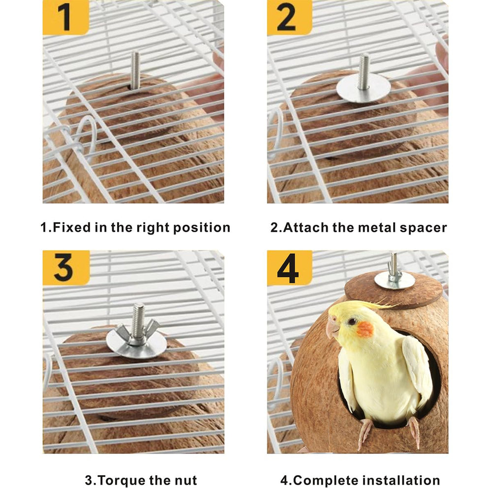 AHBLQD nest with hemp rope demonstrates simple installation and hanging options.