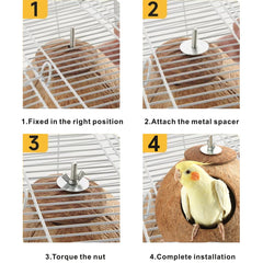 AHBLQD nest with hemp rope demonstrates simple installation and hanging options.