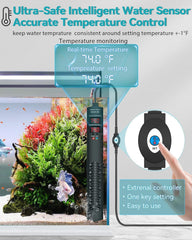 AHJ aquarium heater quartz tube design ensures durability and safe heat transfer.