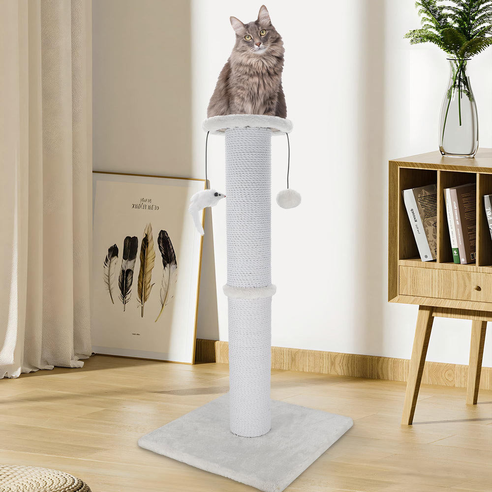 Ahomdoo cat scratching post 34 inches indoor use ideal for apartments.