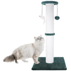 Ahomdoo 34in base design offers sturdy stability for energetic cats during scratching.