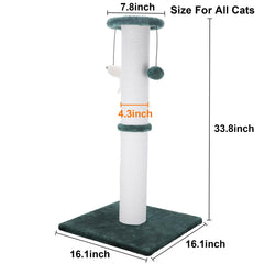 Ahomdoo sisal-wrapped post shows durable rope for healthy claws maintenance.