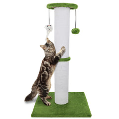 Ahomdoo cat scratching post 34inch vertical surface for extended stretch and claw maintenance.
