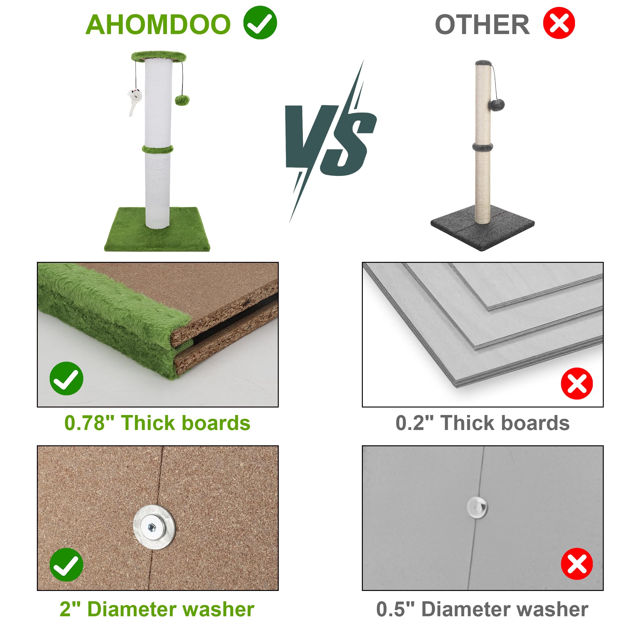 Ahomdoo cat scratching post mice design invites play and mental stimulation.