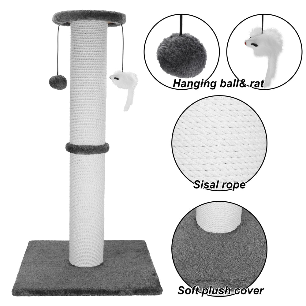 Ahomdoo multiple scratching surfaces including sisal and carpeted areas