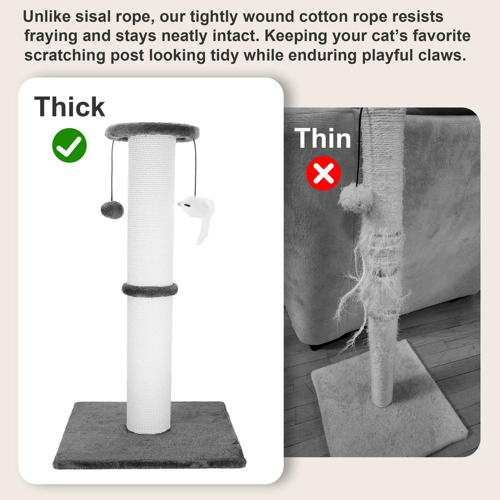 Ahomdoo sisal rope surface promotes healthy claw maintenance for cats