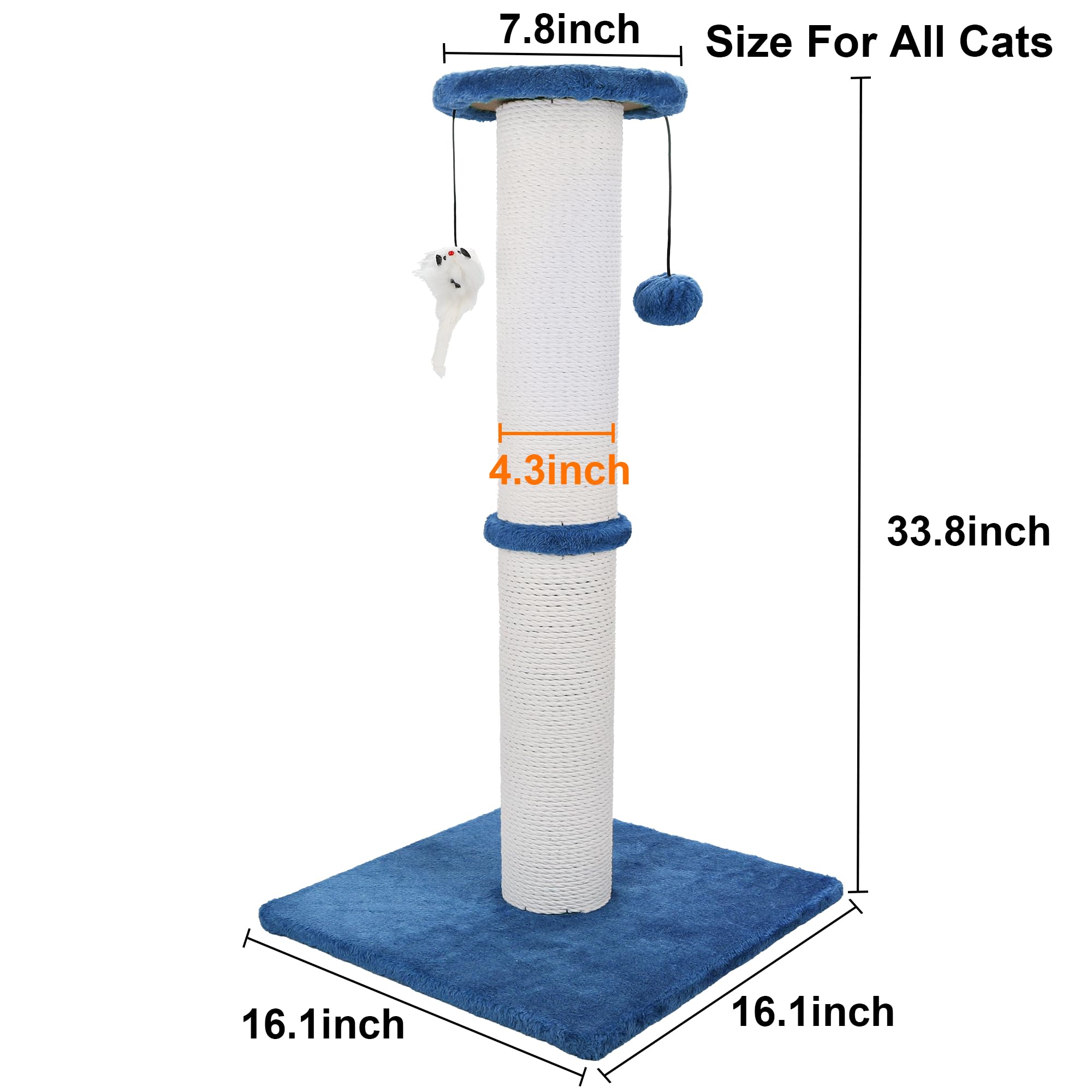 Ahomdoo vertical sisal surface image highlights long-lasting scratching area for muscle-lengthening.