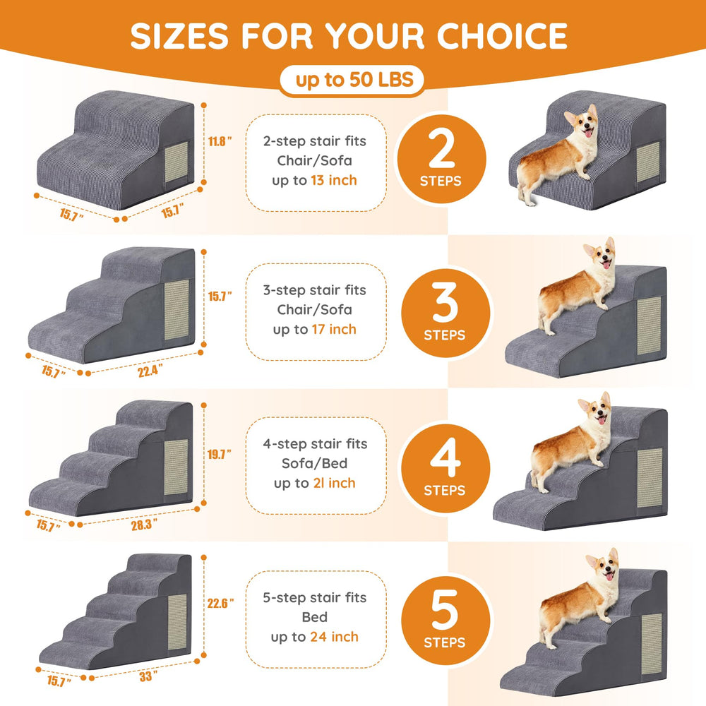 Ahpmeoa dog stairs curved steps offer gentle climbing for tiny companions