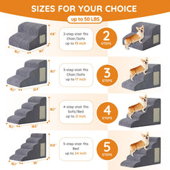 Ahpmeoa dog stairs curved steps offer gentle climbing for tiny companions
