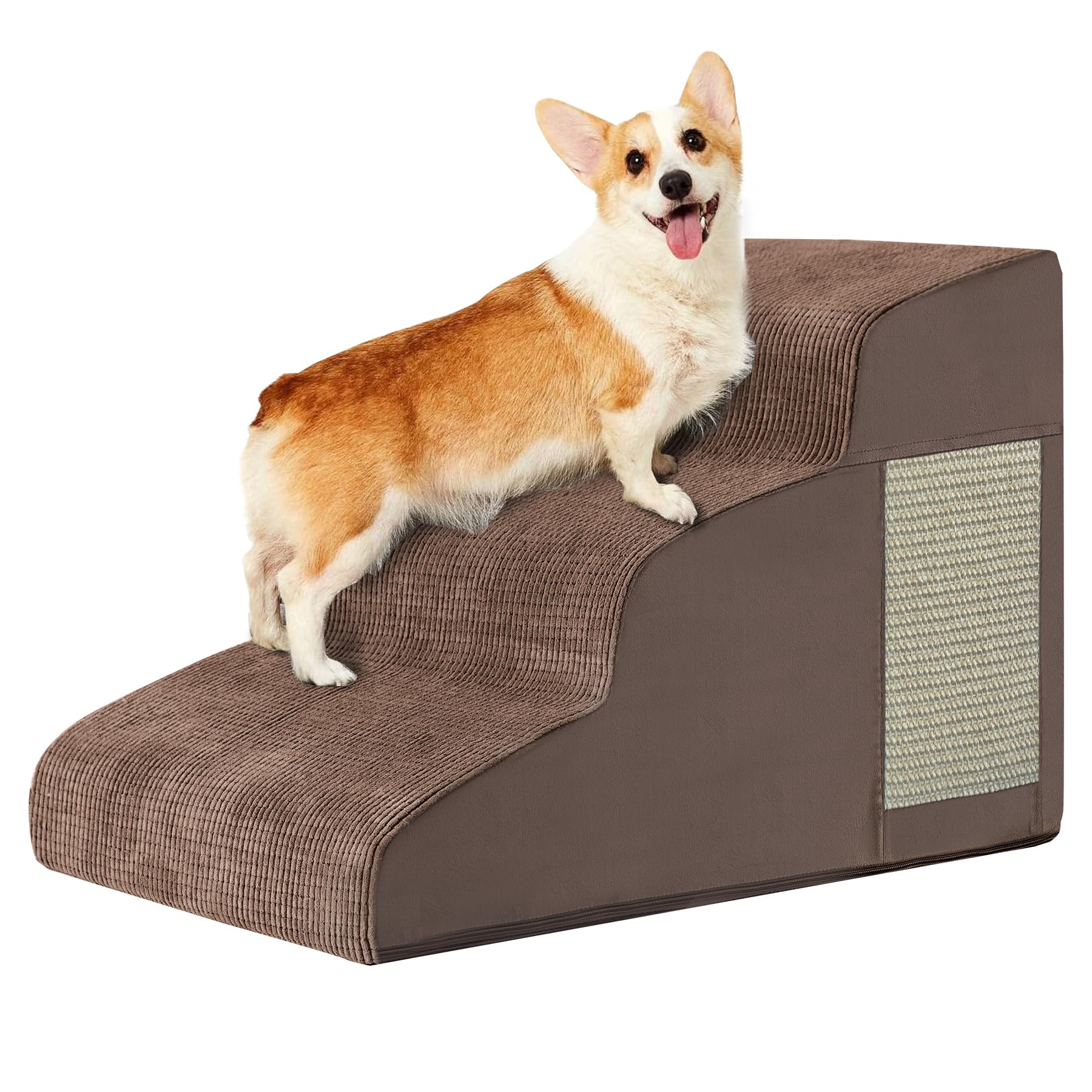 Ahpmeoa pet stairs 2-step coffee—compact reach for sofas, ideal for small dogs.