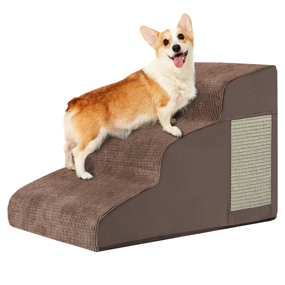 Ahpmeoa pet stairs 2-step coffee—compact reach for sofas, ideal for small dogs.