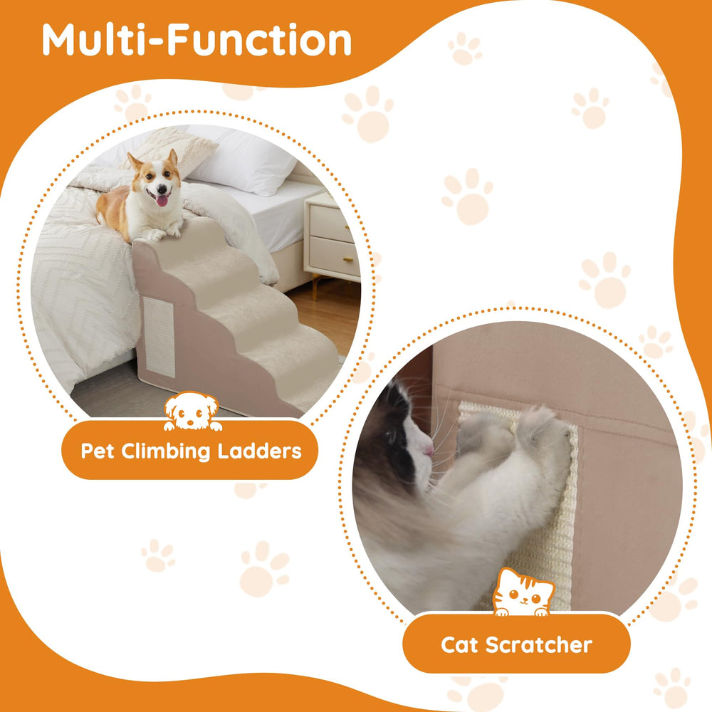 Ahpmeoa Pet Stairs non-slip bottom keeps stability during climbs
