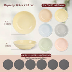 AHX cat bowl wide shallow design for whisker-friendly eating